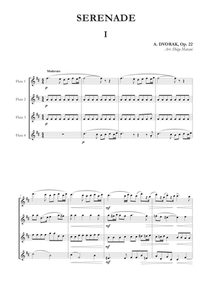 Book cover for Moderato from Serenade Op. 22 for Flute Quartet