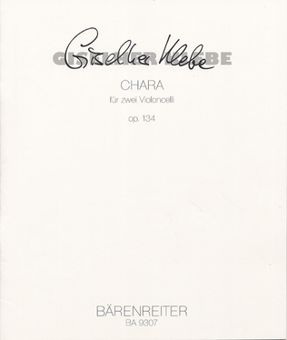 Book cover for Chara for two Violoncellos op. 134