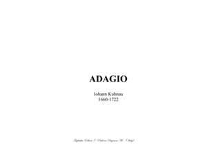 Book cover for ADAGIO - J. Kuhnau - For organ 3 staff