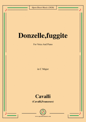 Book cover for Cavalli-Donzelle,fuggite,in C Major,for Voice and Piano