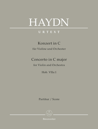 Book cover for Concerto for Violin and Orchestra in C major Hob. VIIa:1
