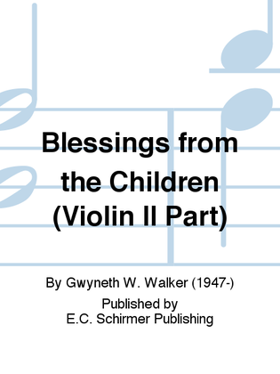 Book cover for Blessings from the Children (Violin II Part)