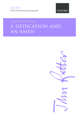 Book cover for A Dedication and an Amen