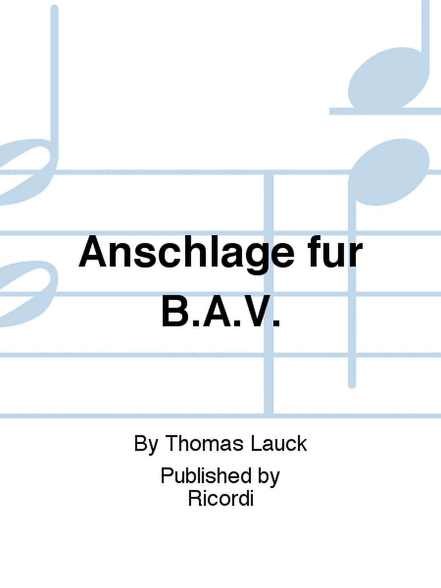 Anschlage fur B.A.V.