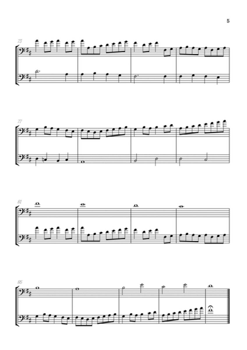 Pachelbel Canon in D • cello duet sheet music image number null