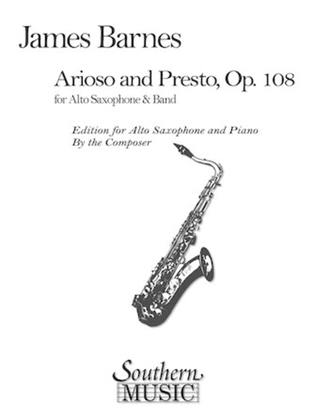 Book cover for Arioso and Presto, Op. 108