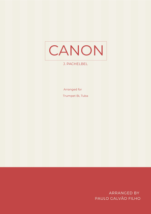 Book cover for CANON IN D - TRUMPET & TUBA