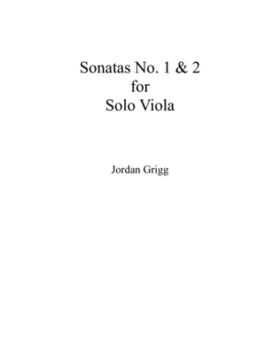 Book cover for Sonatas No.1 and 2 for solo viola
