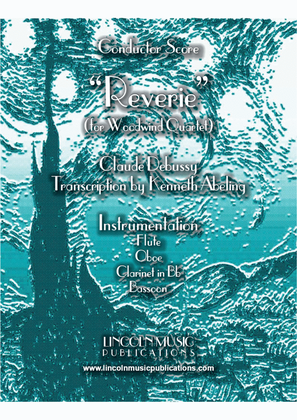 Book cover for Debussy – “Reverie” (for Woodwind Quartet)