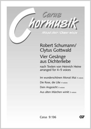 Book cover for Schumann/Gottwald: Vier Gesange aus "Dichterliebe"