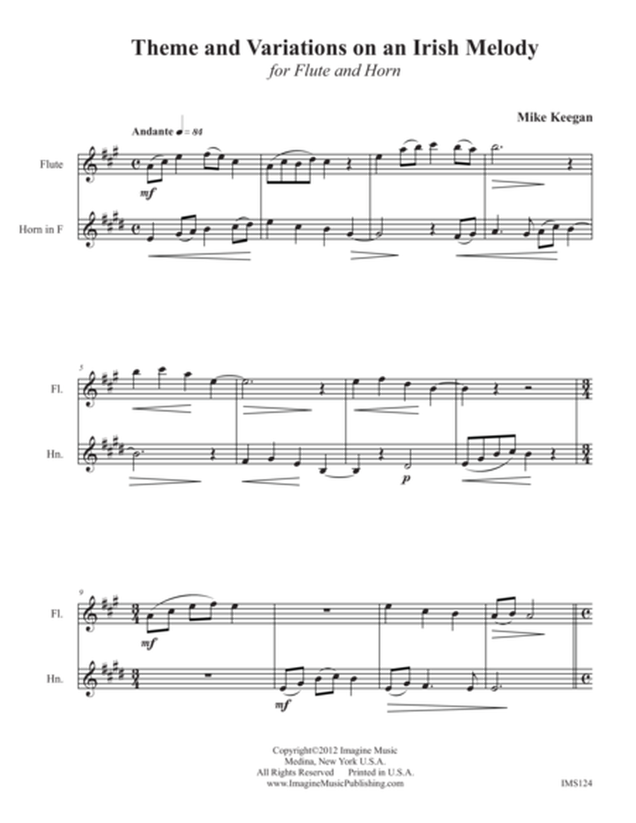 Theme and Variations on an Irish Melody image number null