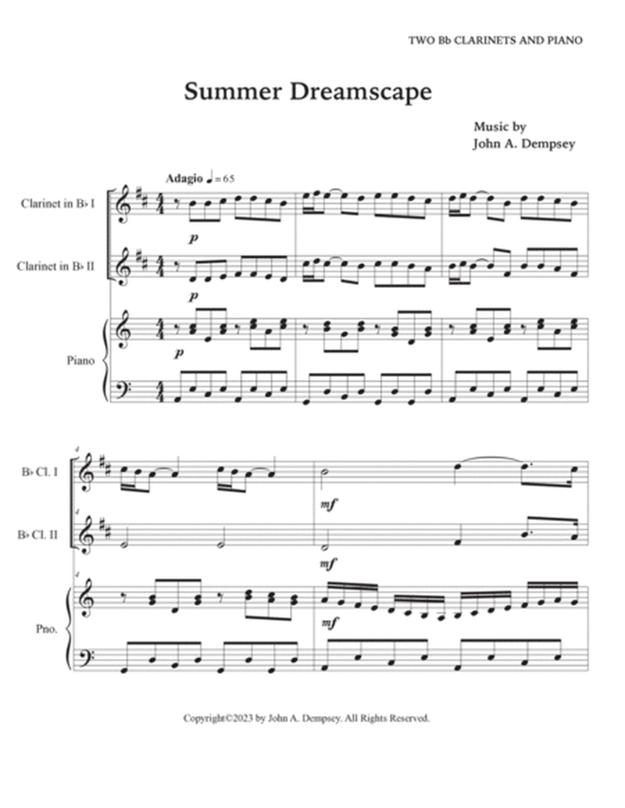 Summer Dreamscape (Trio for Two Clarinets and Piano) image number null