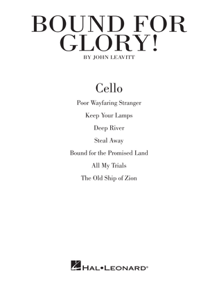 Book cover for Bound for Glory! - Cello