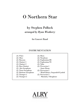Book cover for O Northern Star for Concert Band (Full Score)