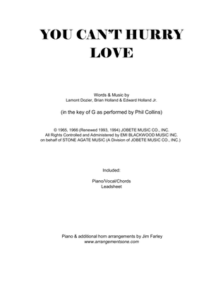Book cover for You Can't Hurry Love