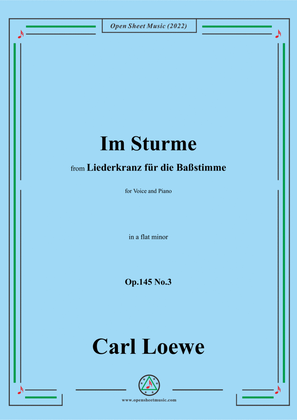 Book cover for Loewe-Im Sturme,Op.145 No.3,in a flat minor