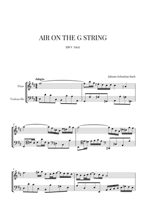 Book cover for Bach: Air on the G String for Flute and Violoncello