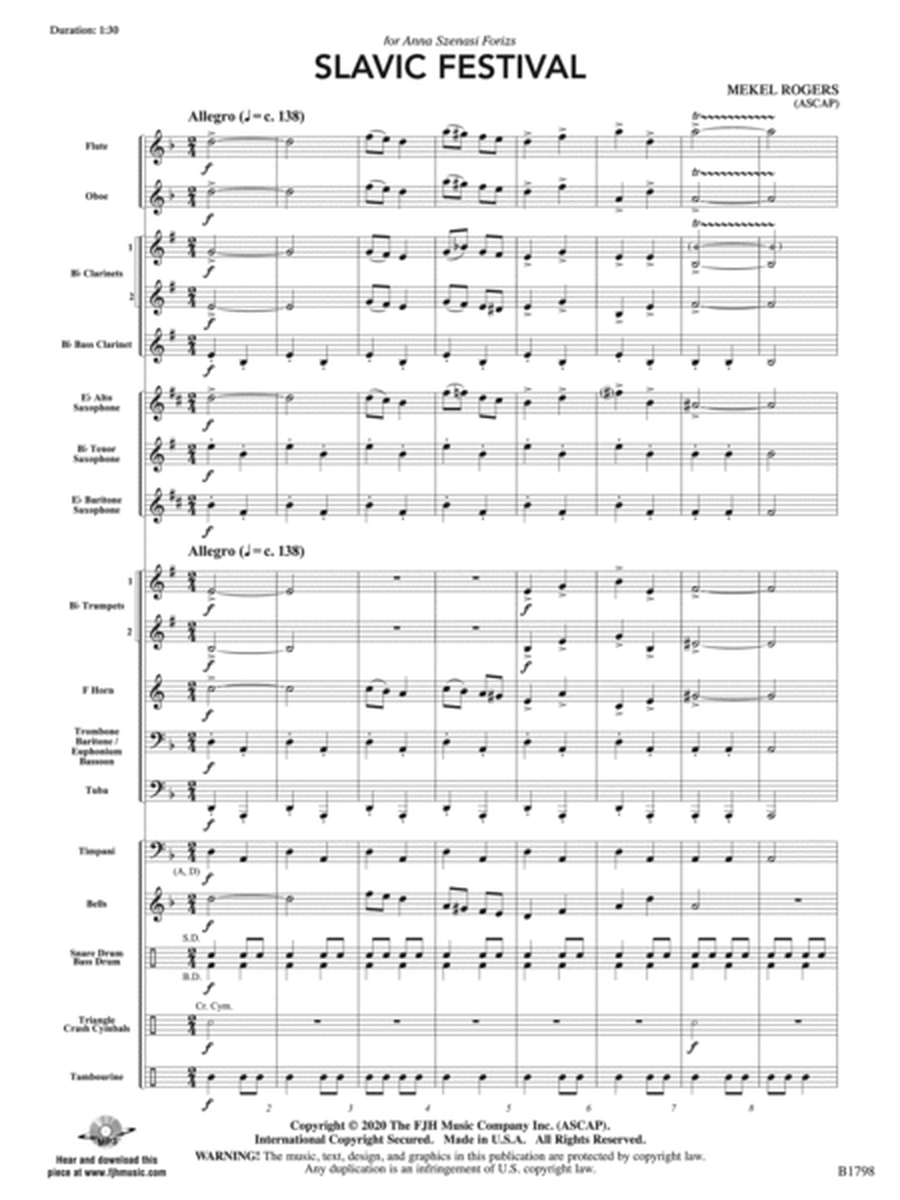 Slavic Festival: Score