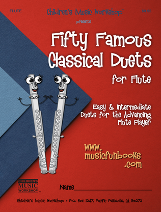 Book cover for Fifty Famous Classical Duets for Flute