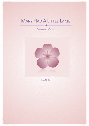 Book cover for Mary Had A Little Lamb