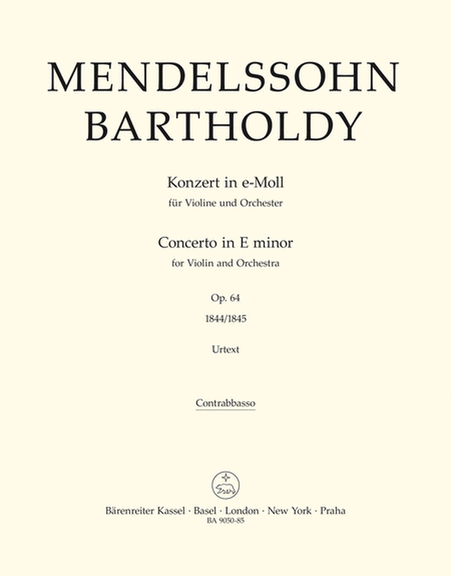 Concerto for Violin and Orchestra E minor, op. 64