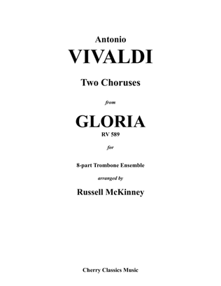 Book cover for Two Choruses from Gloria for 8-part Trombone Ensemble