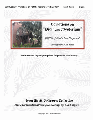 Book cover for Variations on "Divinum Mysterium" (Of The Father's Love Begotten) StA OV00120