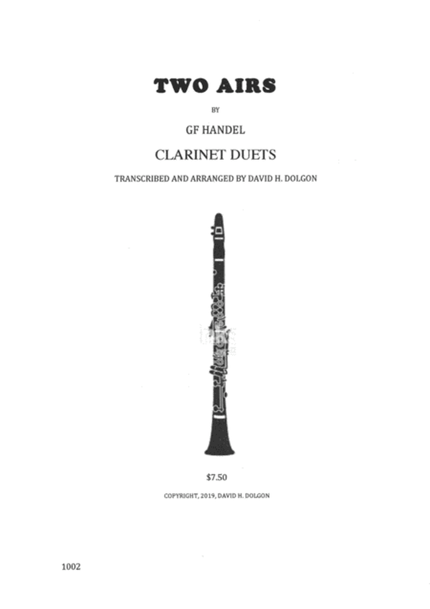 Two Airs by GF Handel for Clarinet