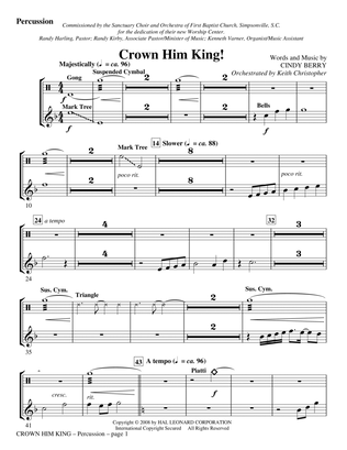 Book cover for Crown Him King! - Percussion