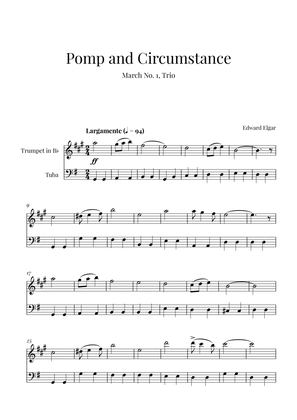 Book cover for Edward Elgar - Pomp and Circumstance (for Trumpet and Tuba)