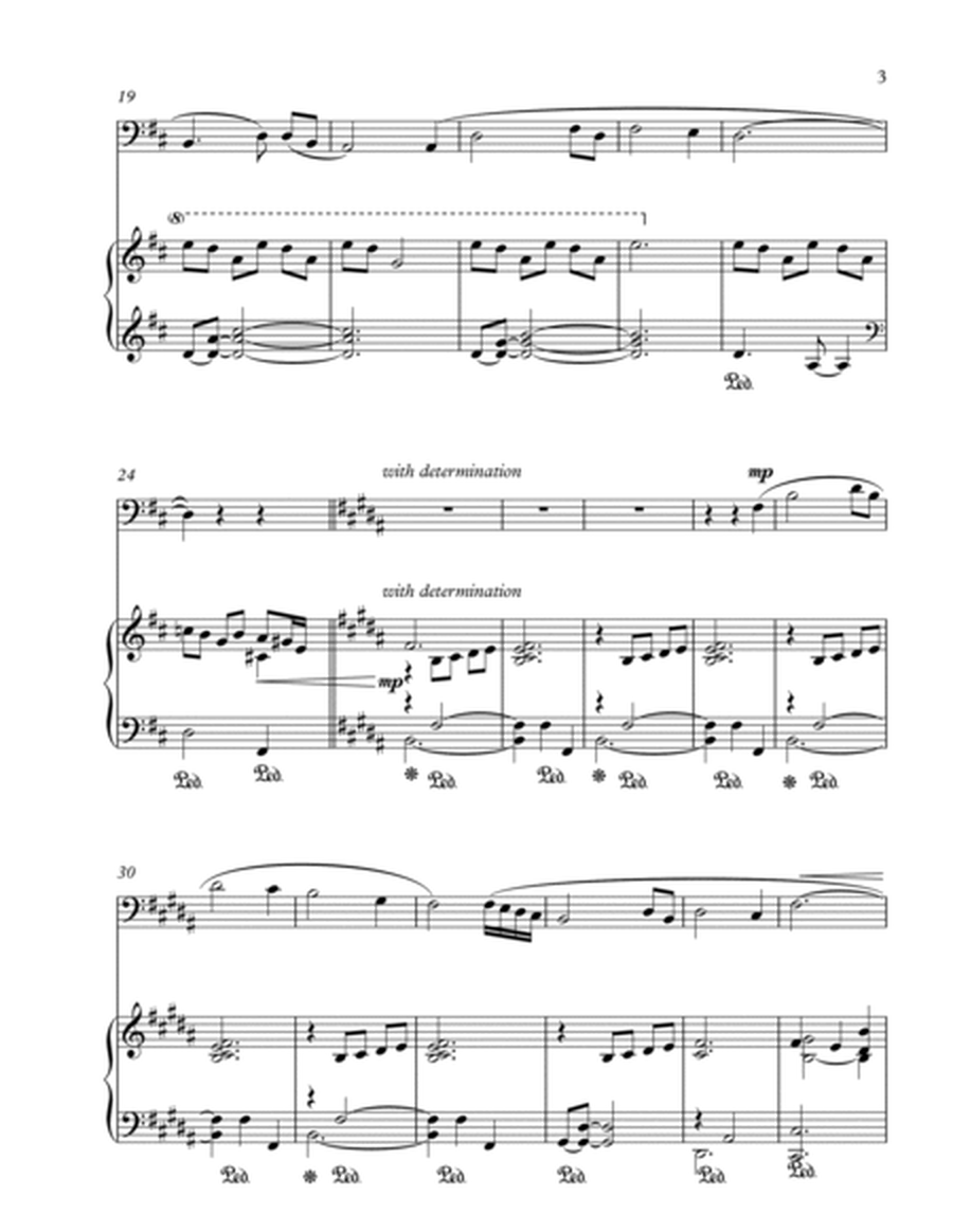 Amazing Grace (trombone solo and piano) - Score & part image number null