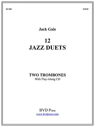 Book cover for 12 Jazz Duets for Two Trombones