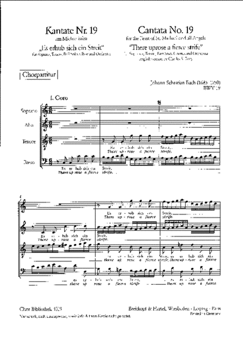 Cantata BWV 19 There uprose a fierce strife