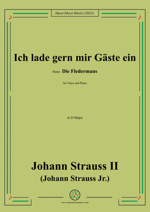 Book cover for Johann Strauss II-Ich lade gern mir Gäste ein(No.7),in D Major