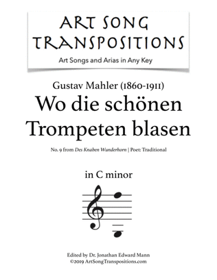 Book cover for MAHLER: Wo die schönen Trompeten blasen (transposed to C minor)