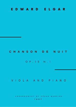 Book cover for Chanson De Nuit, Op.15 No.1 - Viola and Piano (Full Score and Parts)