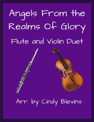 Book cover for Angels From the Realms of Glory, for Flute and Violin