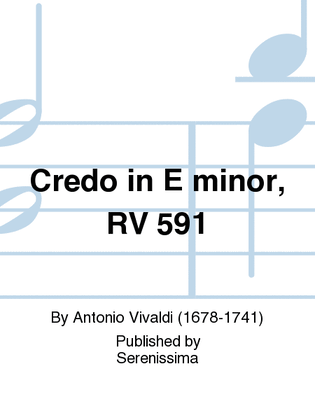 Book cover for Credo in E minor, RV 591