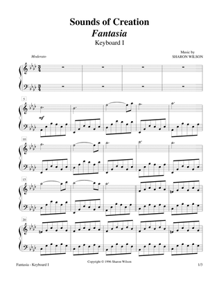 Book cover for Sounds of Creation - Fantasia (Keyboard Duet; 2 Pianos, 4 Hands)