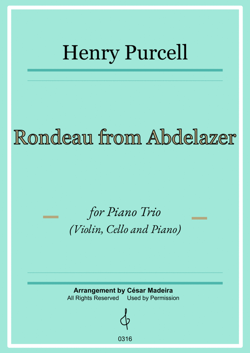 Rondeau from Abdelazer - Violin, Cello and Piano (Full Score and Parts) image number null