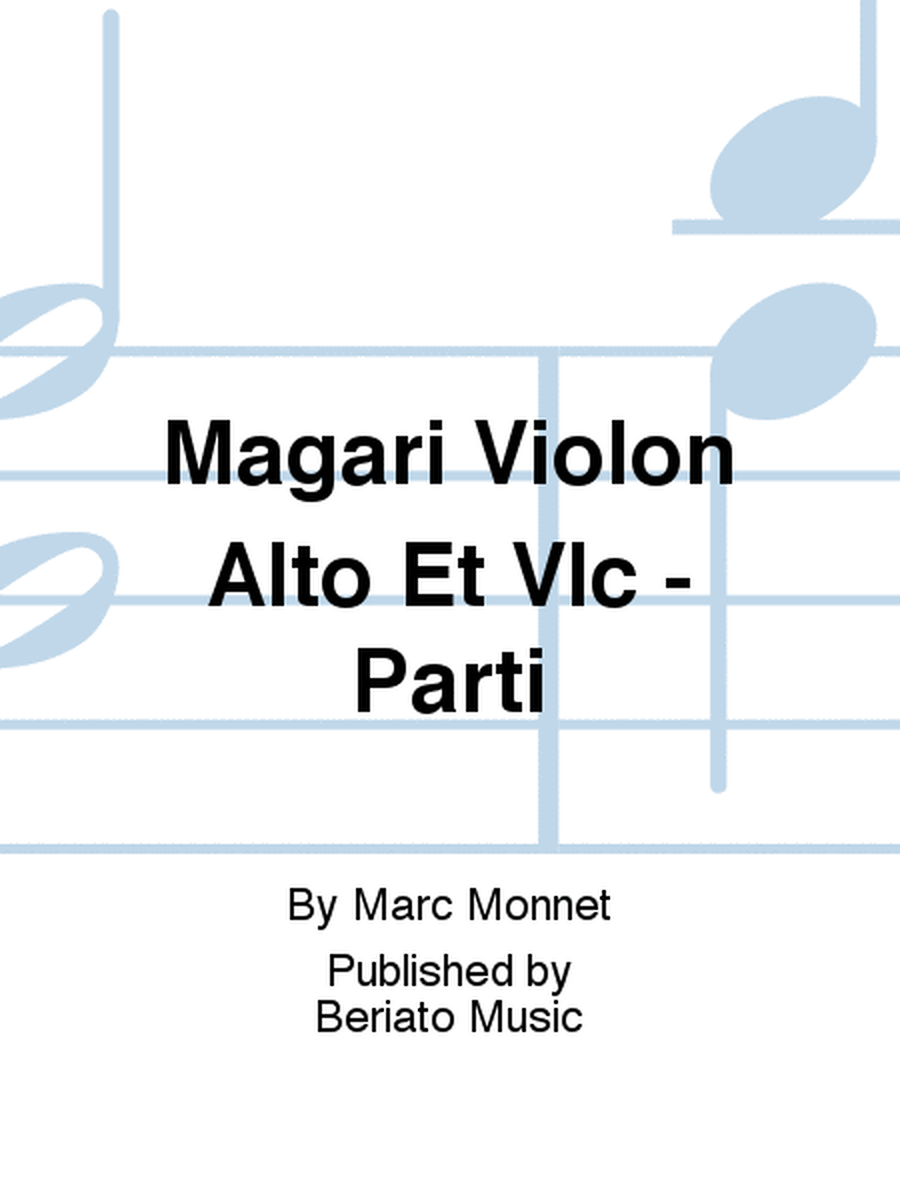 Magari Violon Alto Et Vlc - Parti