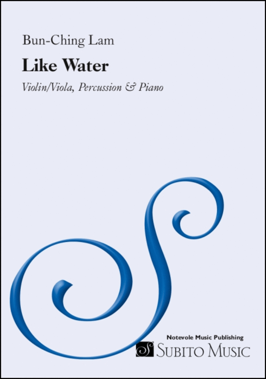 Like Water <ifor Violin/Viola, Percussion & Piano