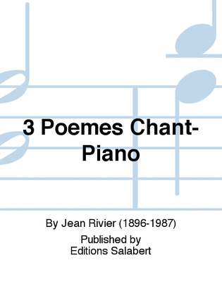 Book cover for 3 Poemes Chant-Piano