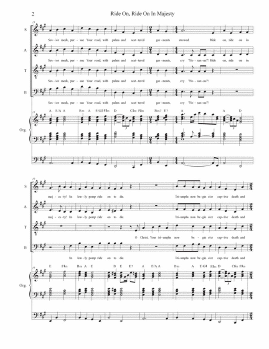 Ride On, Ride On In Majesty (Vocal Quartet - (SATB) image number null