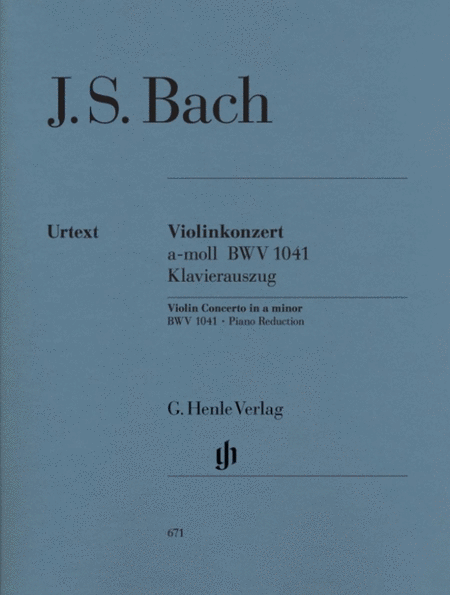 Bach - Concerto Bwv 1041 A Min Violin/Piano