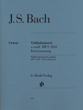 Book cover for Bach - Concerto Bwv 1041 A Min Violin/Piano
