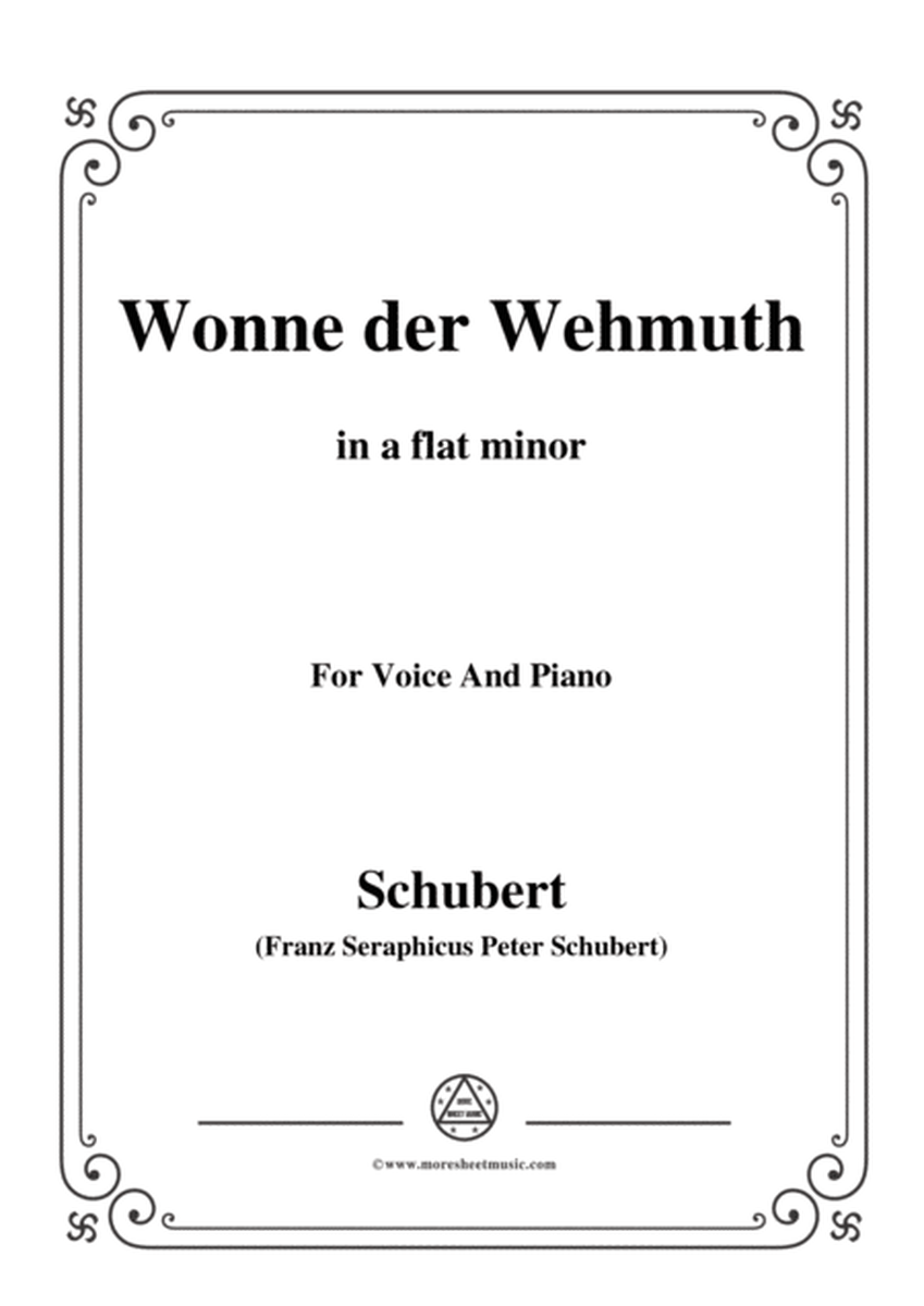 Schubert-Wonne der Wehmuth,Op.115 No.2,in a flat minor,for Voice&Piano image number null