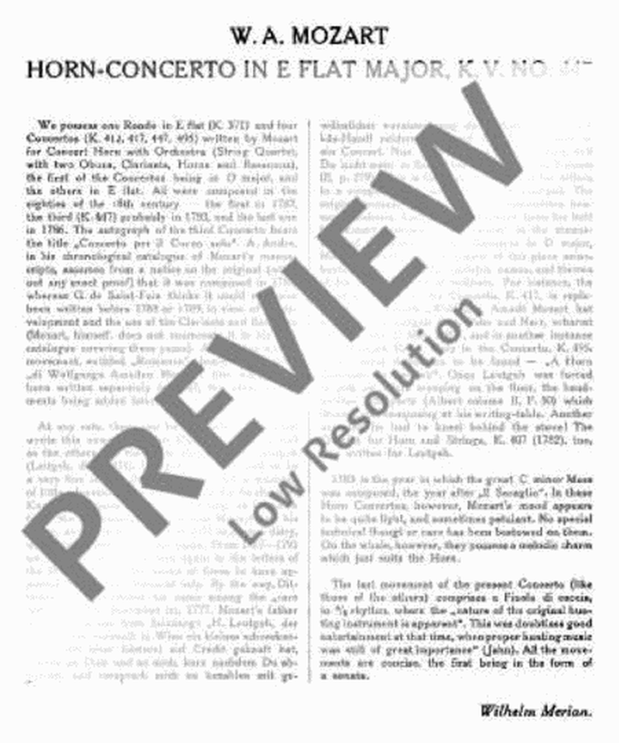 Horn-Concerto Eb major