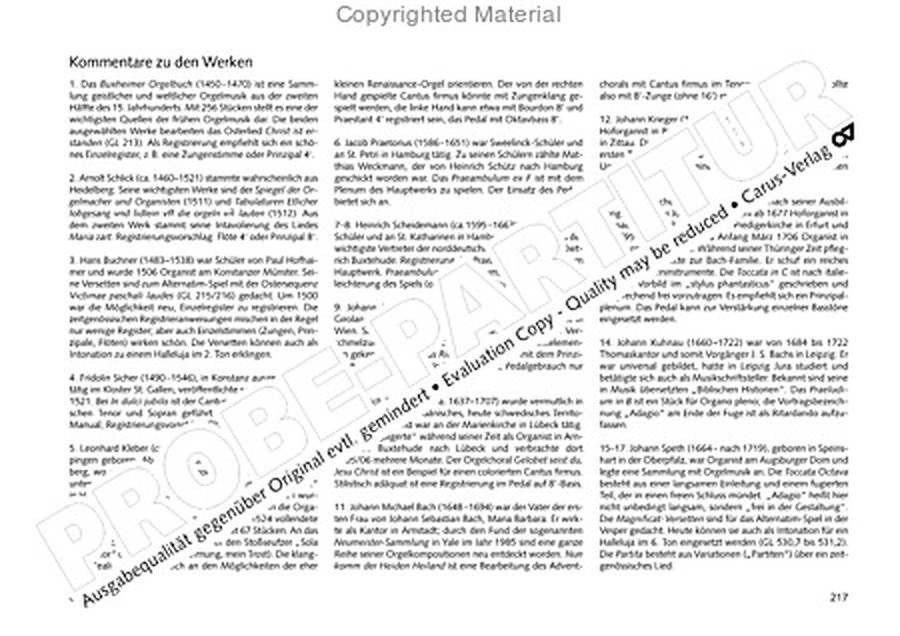 Freiburger Orgelbuch: Stammteil