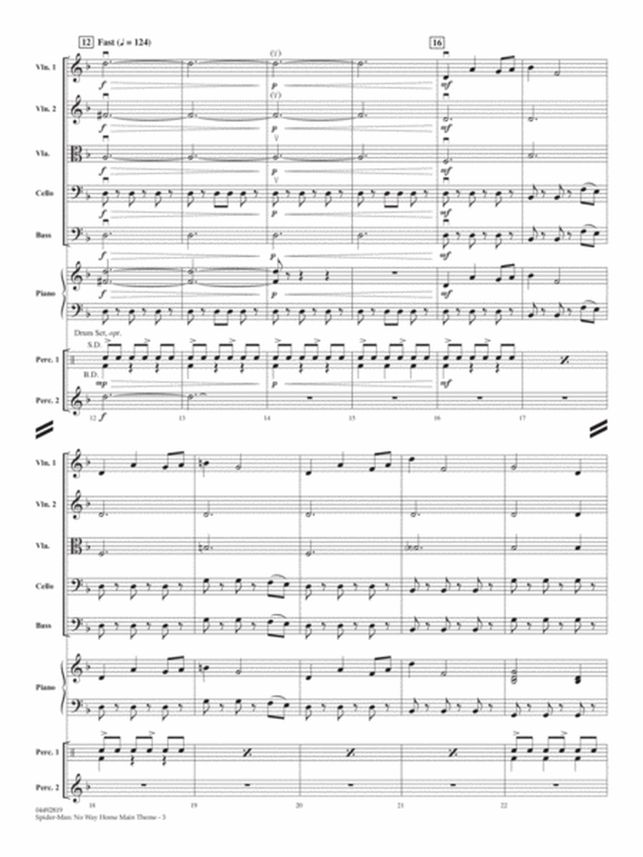 Spider-Man: No Way Home Main Theme (arr. Robert Longfield) - Conductor Score (Full Score)